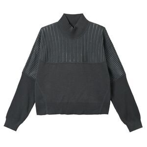 BNWT Nike Every Stitch Considered SS25 Mock Neck Knit Sweater Gray